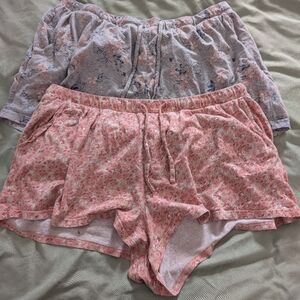 🌼5/20$🌼La Vie En Rose Pink and Gray Floral Sleep Shorts Set